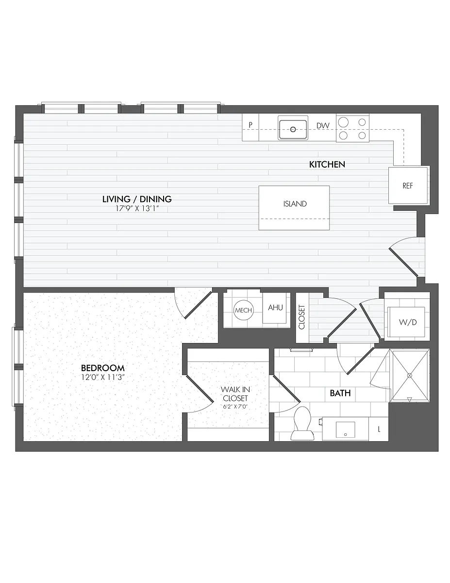 Floor plan 1 Bed/1 Bath-A10