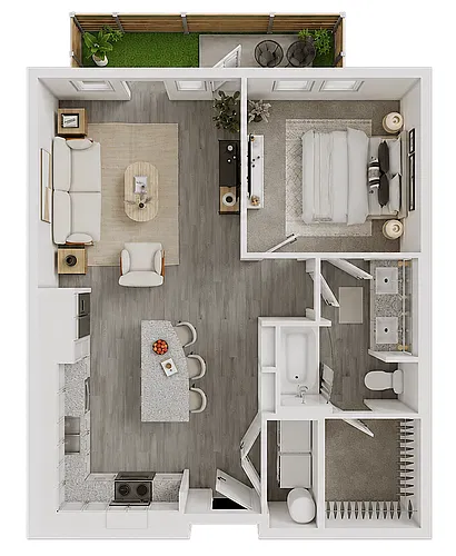 Floor plan A1 + Yard