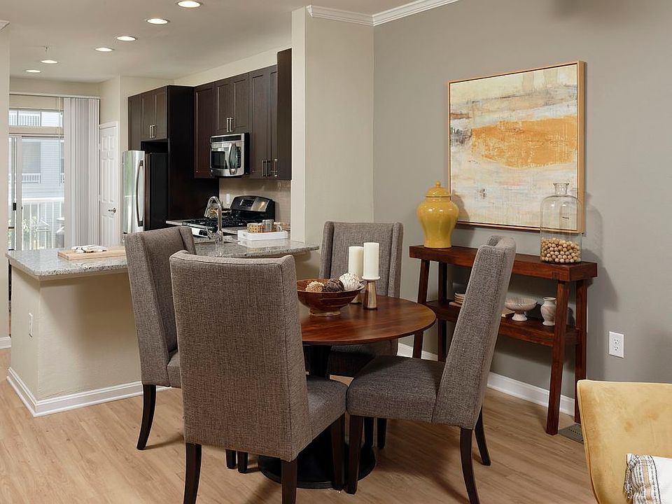 Espresso Finish Package townhome kitchen and dining areas