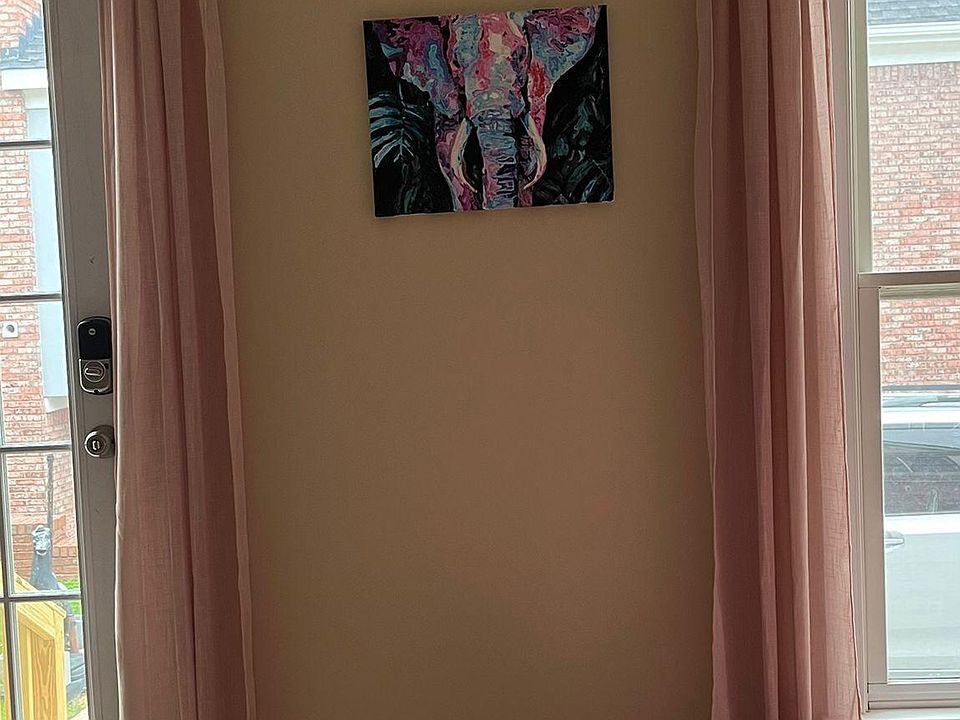 Decor and curtain for privacy, big window for sunlight