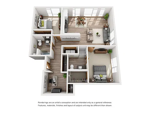 Floor plan 2Bed+DenB