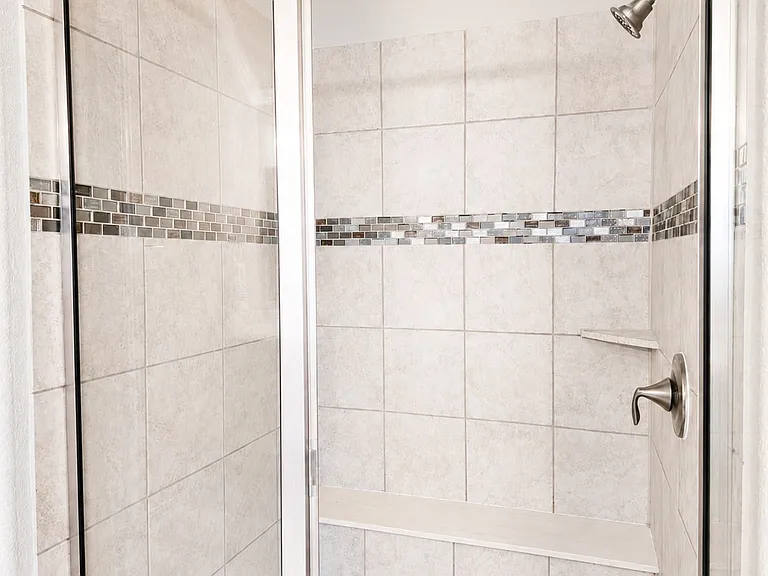 Primary walk-in shower
