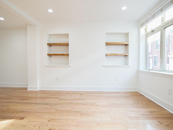 Built in living area shelving
