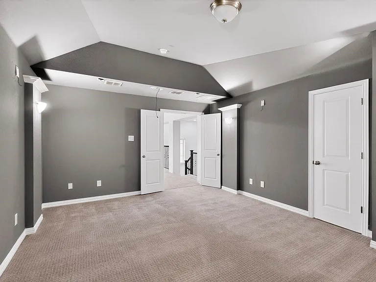A modern home theater room set up