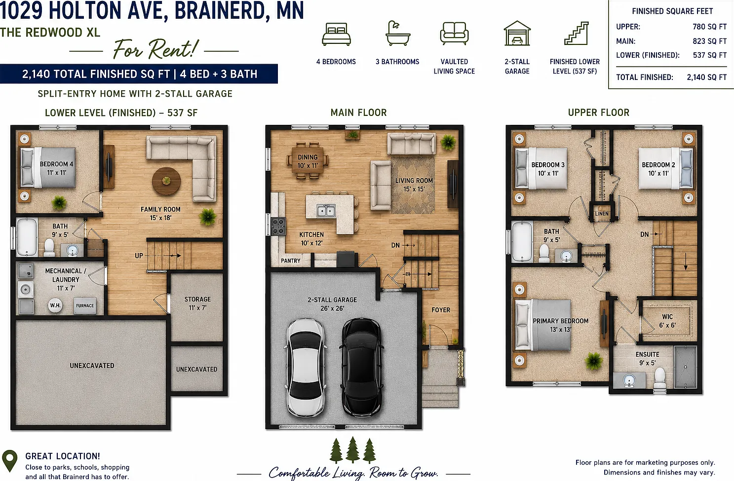 4 bed, 2140 sqft, $2,800 — Photo 1