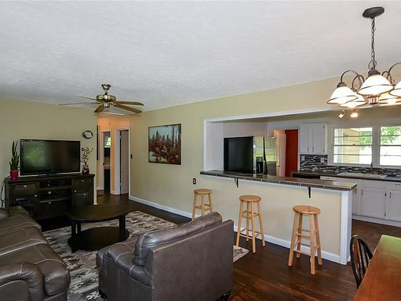 Living room and kitchen