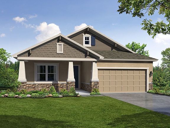 Sweetwater Craftsman elevation with opt stone by William Ryan Homes Tampa