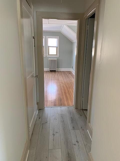 Living room from kitchen hallway