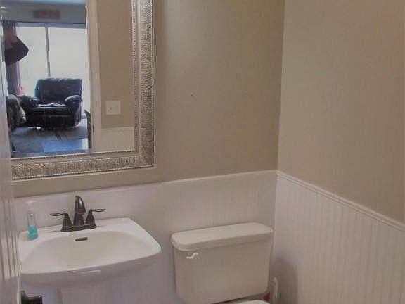 Downstairs powder room.