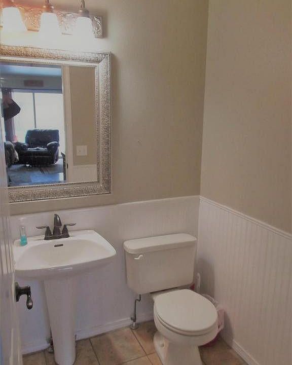 Downstairs powder room.