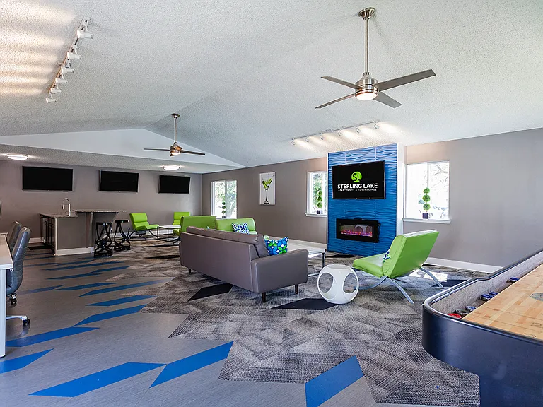 Modern Resident Clubhouse at Sterling Lake Apartments & Townhomes
