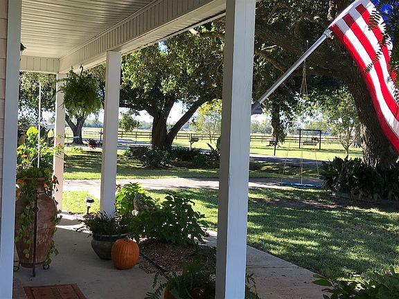 Front porch swing view.