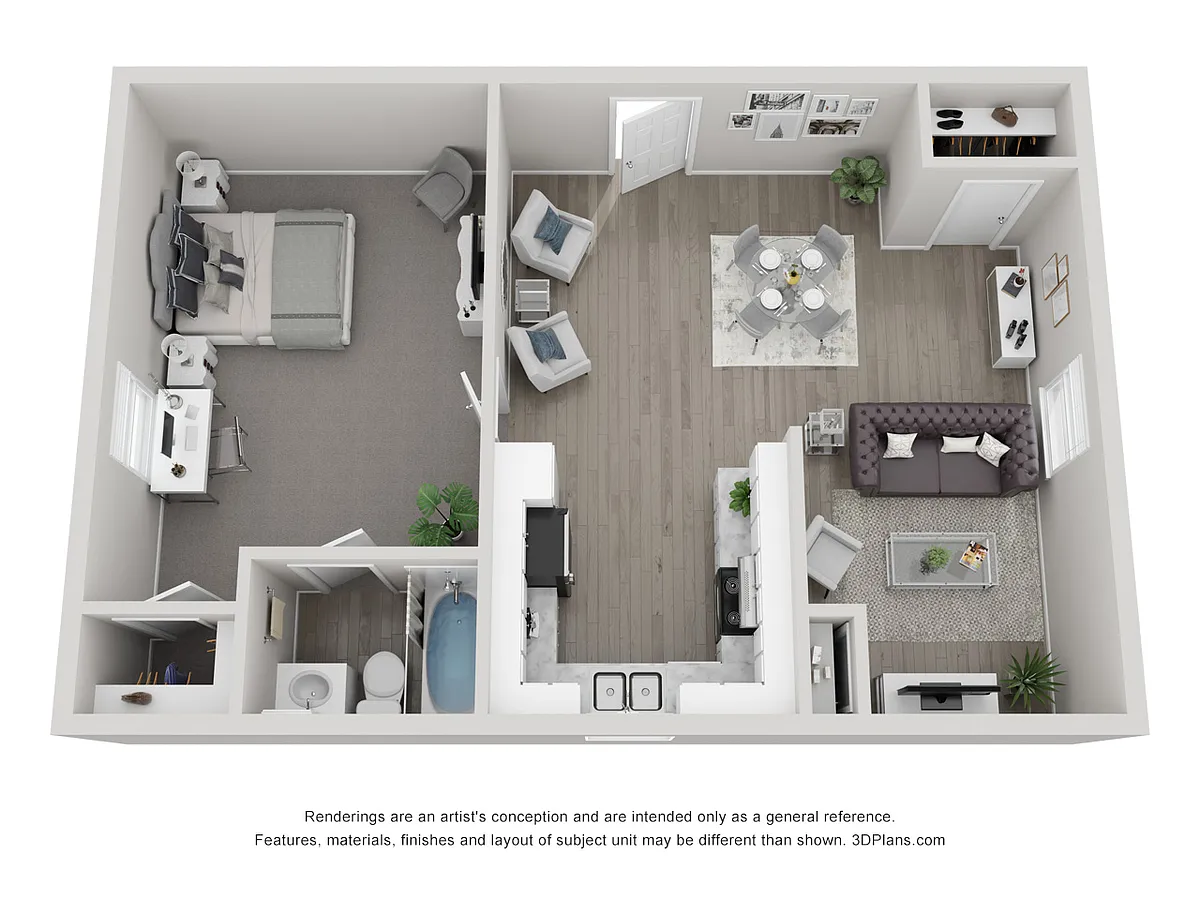 Floor plan 1X1 A
