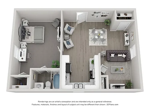 Floor plan 1X1 A