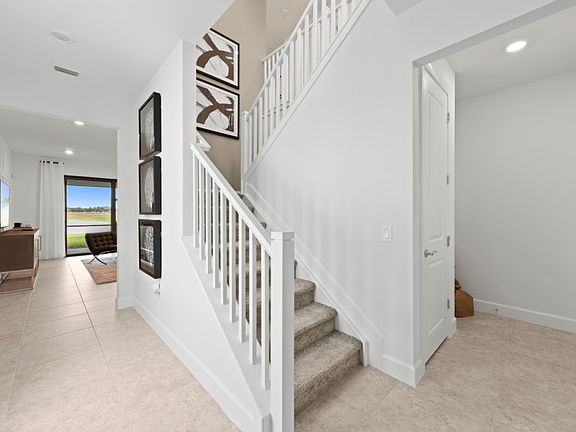 Spacious foyer with staircase