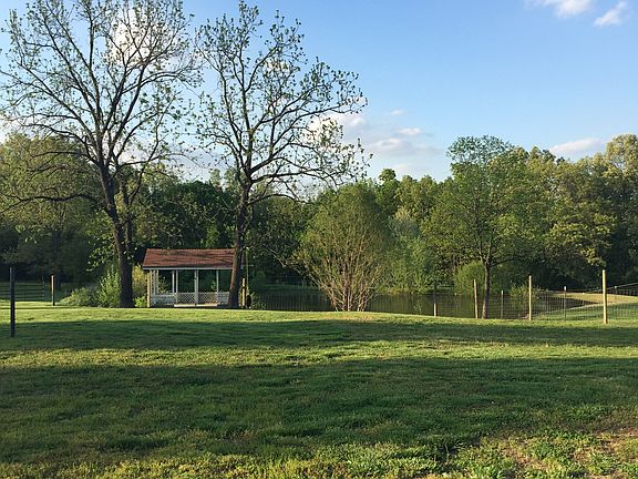 Pond with gazebo 