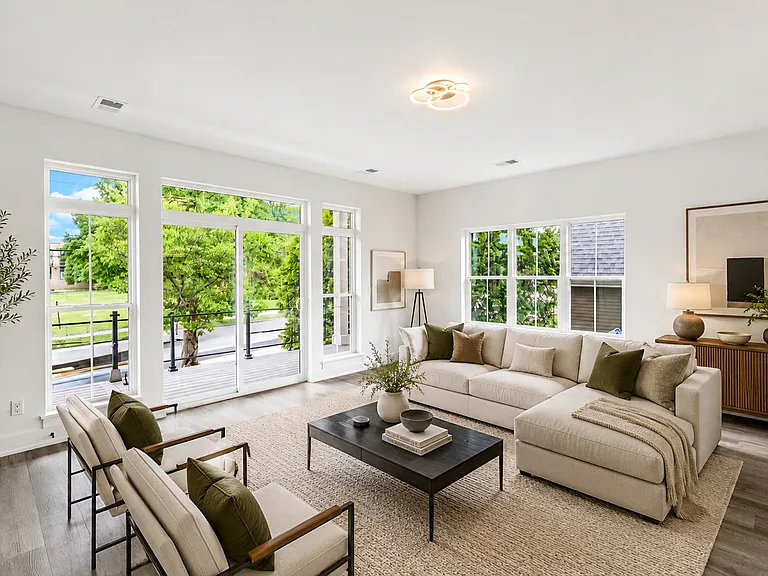 Sunny & Spacious Living Room - Virtually Staged