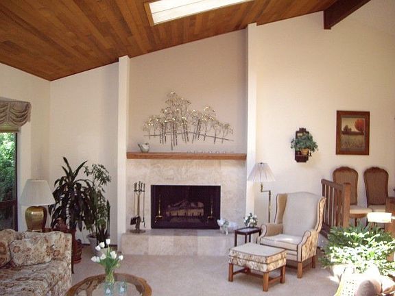 Living room with skylight