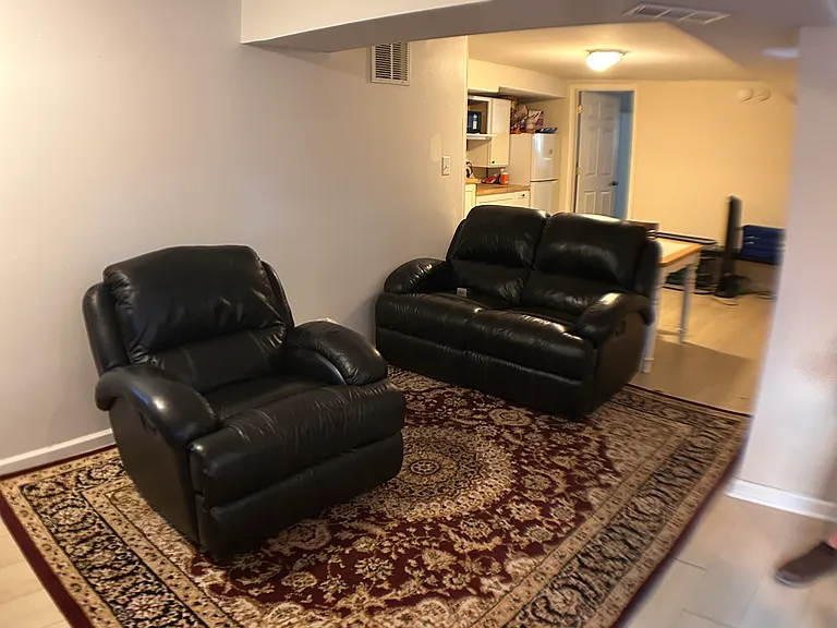 Downstairs living area.