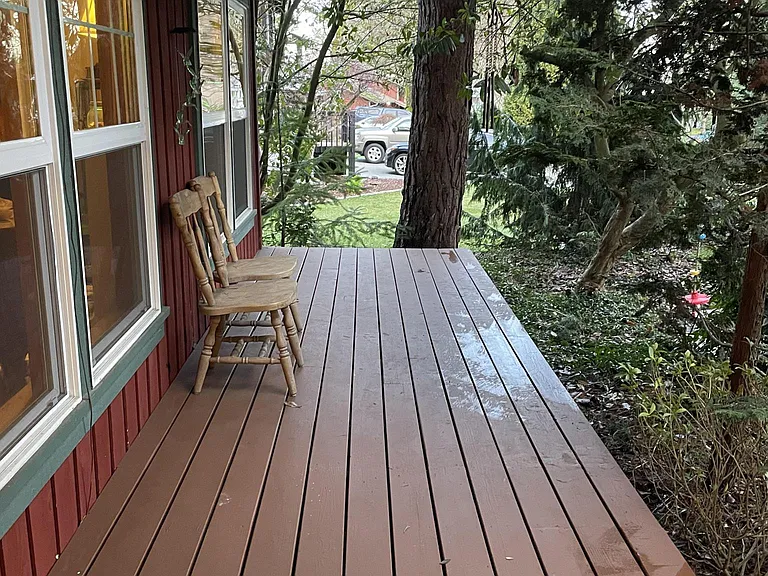 Porch looking east