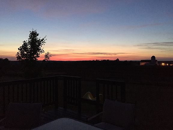 Sunset view from the deck
