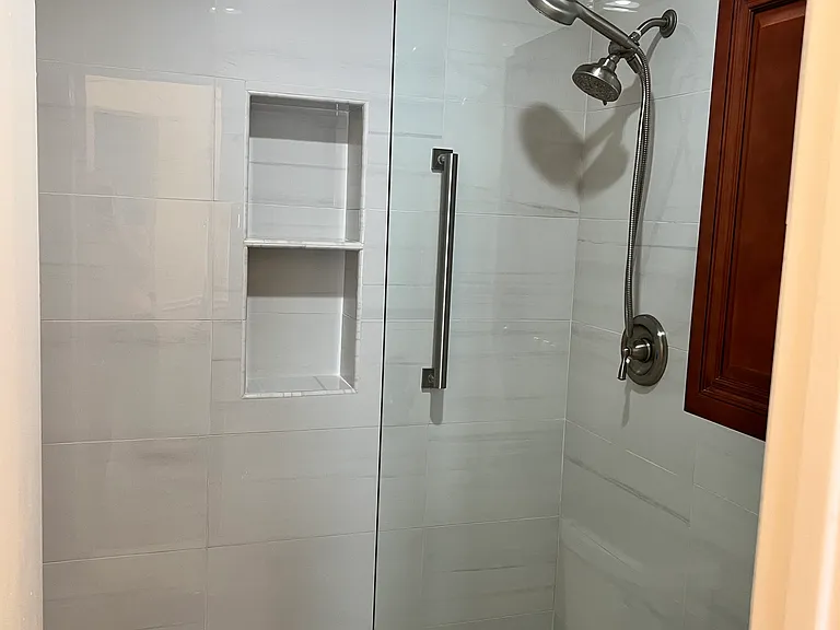 Updated shower in primary bathroom
