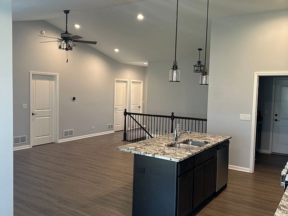 Open concept living room/kitchen and dining