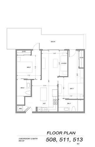 Floor plan 2-Bedroom Penthouse