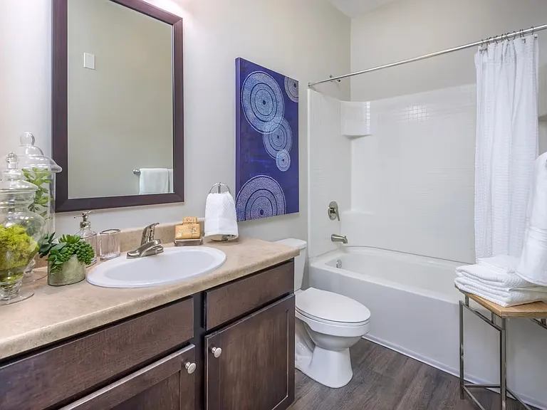 Bright Bathroom with updated fixtures