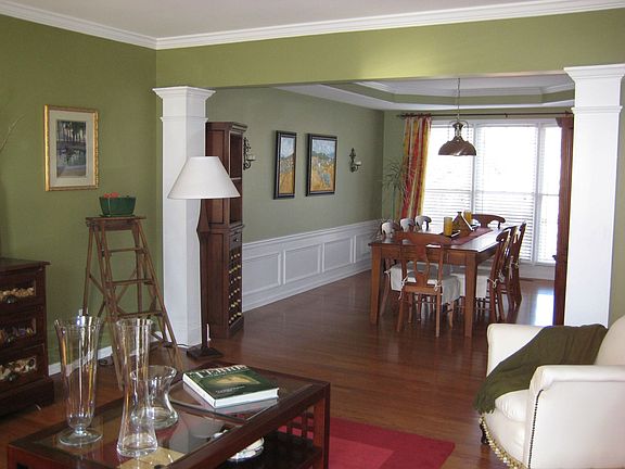 Large dining room with hardwood floors