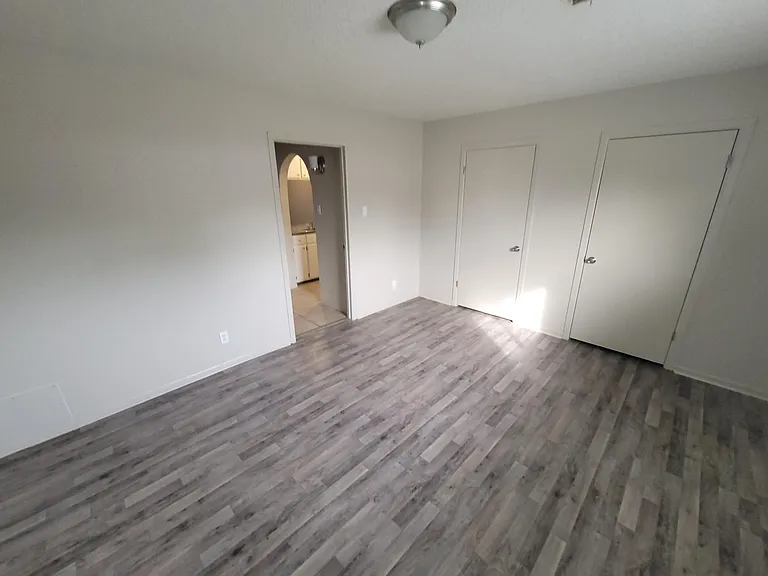 Bedroom with 2 closets and plenty of space for all sizes of bedroom furniture.