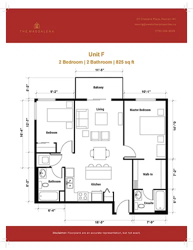 Floor plan 2 Bedroom 2 Bed 2 Bath 2