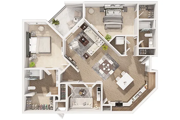 Floor plan Alessandria + Den