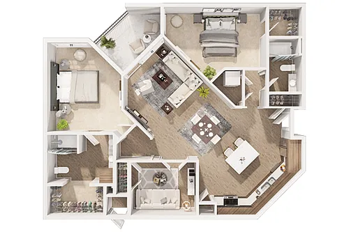 Floor plan Alessandria + Den