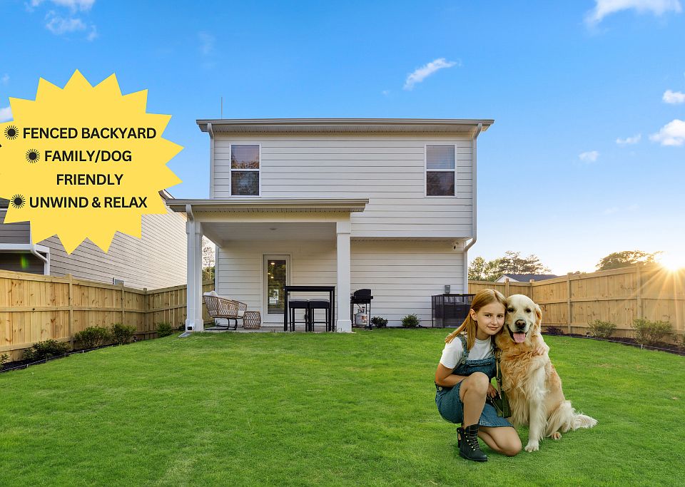 Enjoy peace of mind as your little ones and furry friends roam freely within the safety and security of our fully enclosed backyard.