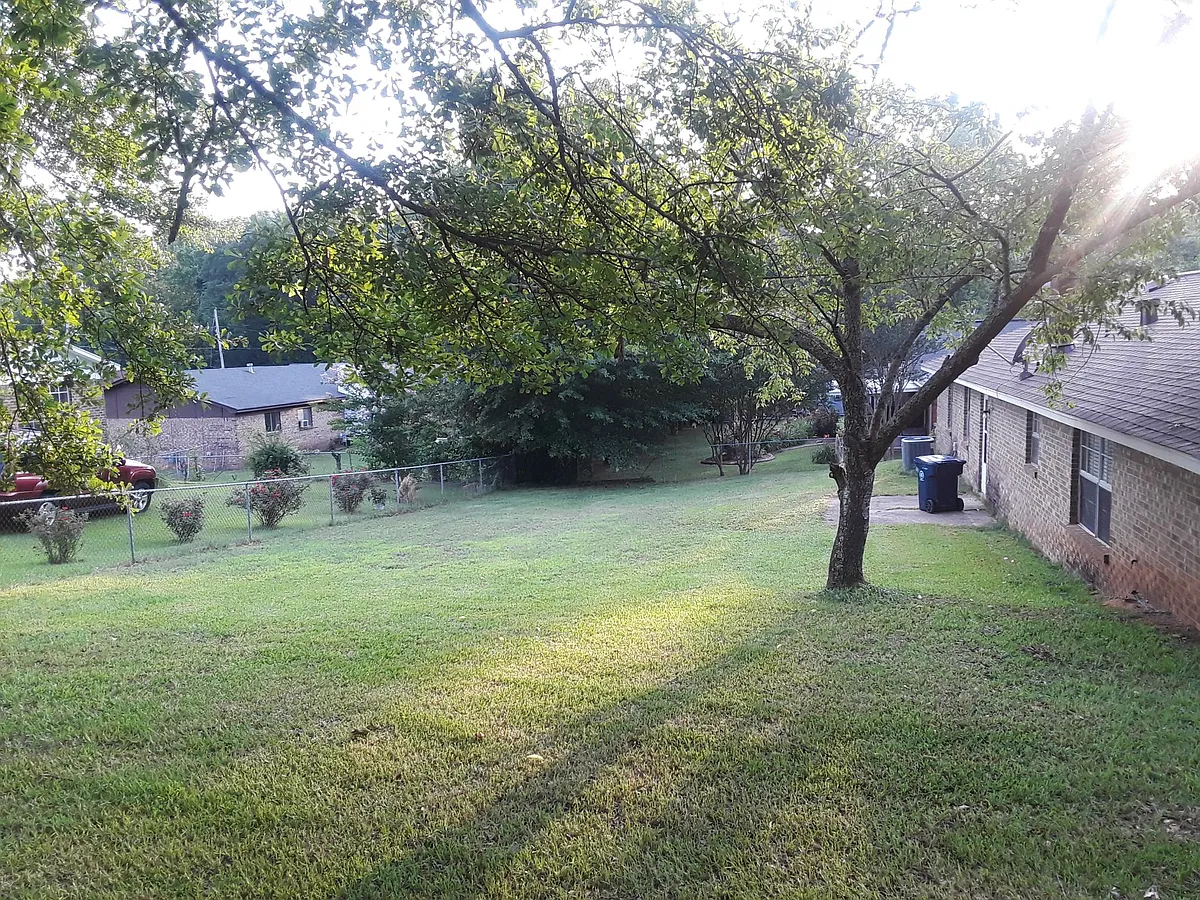 Nice sized back yard, fenced on 3 sides. (Would not take much to be completly fenced.) - 3417 22nd St