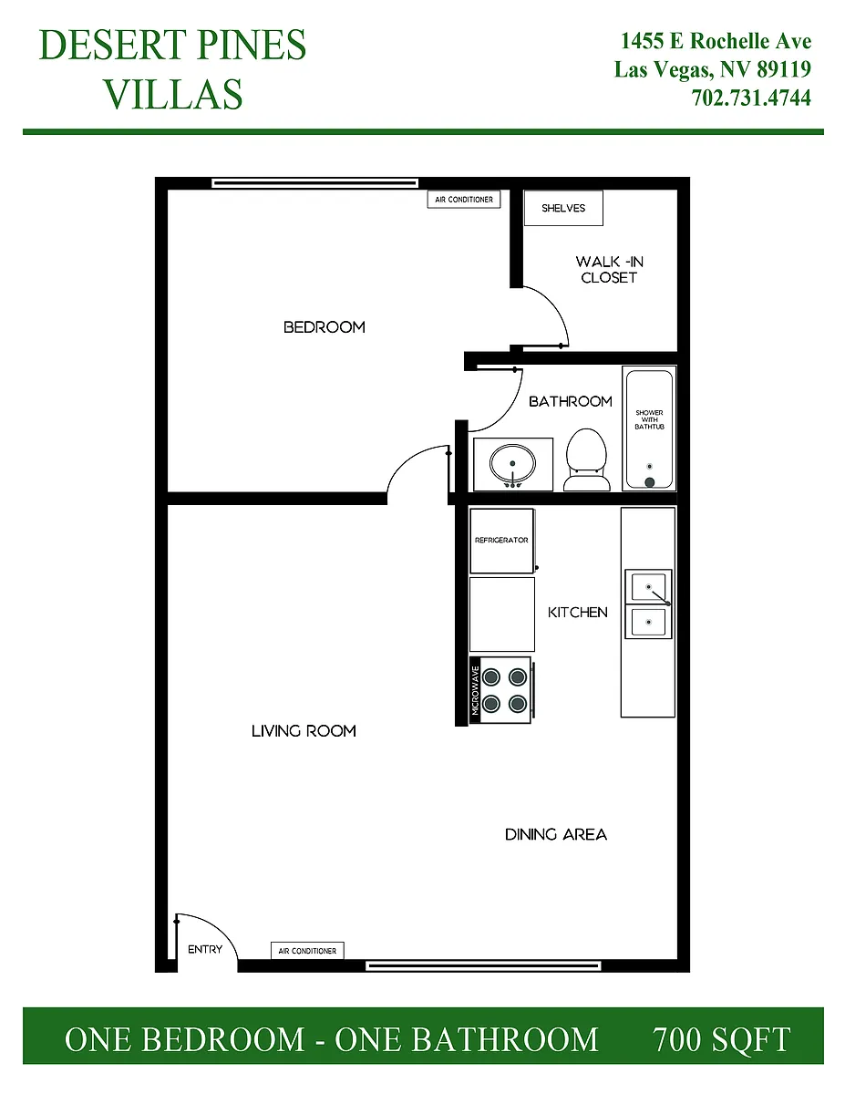 Floor plan One Bedroom