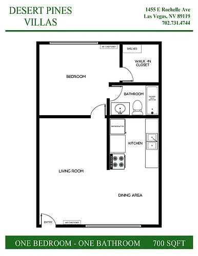 Floor plan One Bedroom