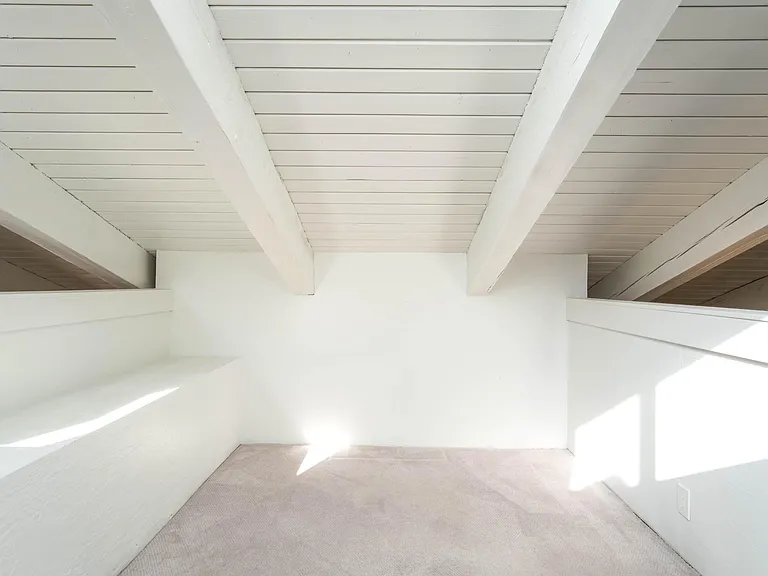 Loft space, great for an office, reading nook, play space for kids, or storage