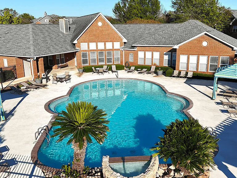 Resort-Style Swimming Pool with Tropical Landscaping