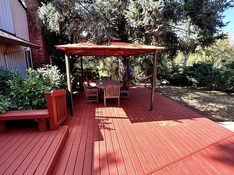 Deck area off the kitchen