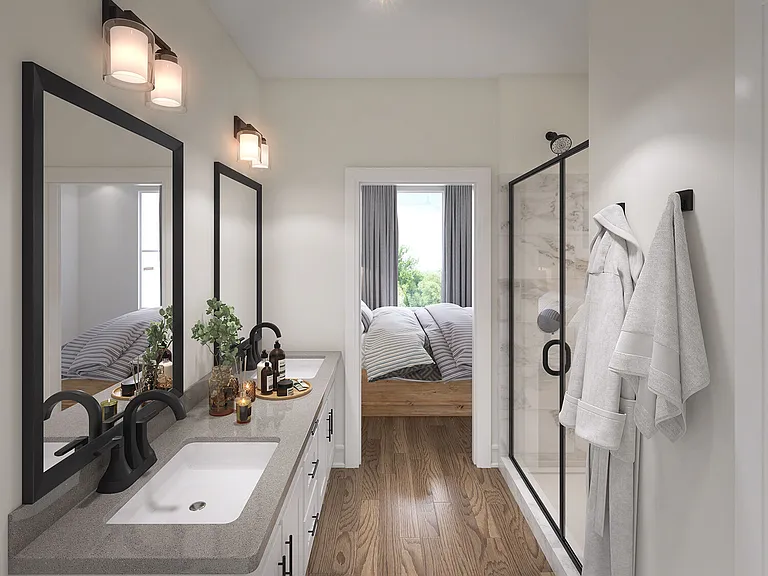Bathroom with a walk-in shower