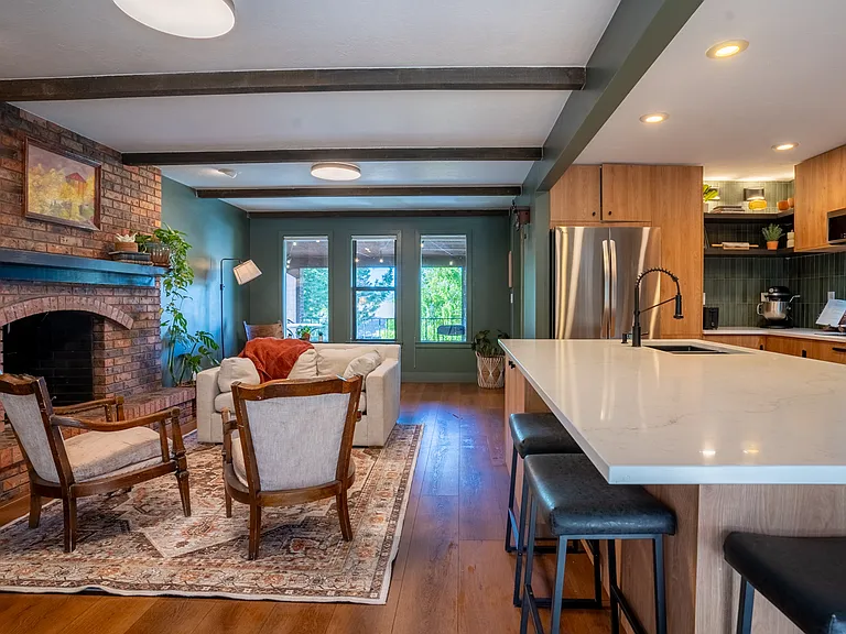 Family Room features gas fireplace