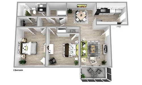 Floor plan Two Bedroom