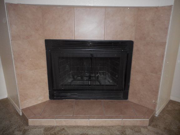 wood burning fireplace