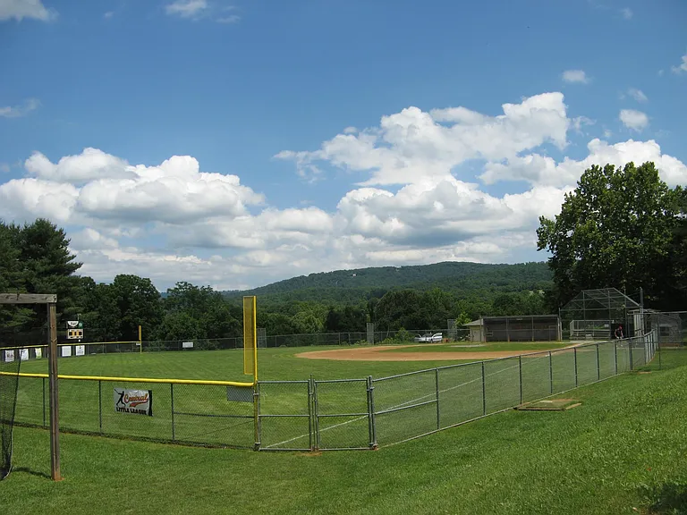 baseball field and batting cage