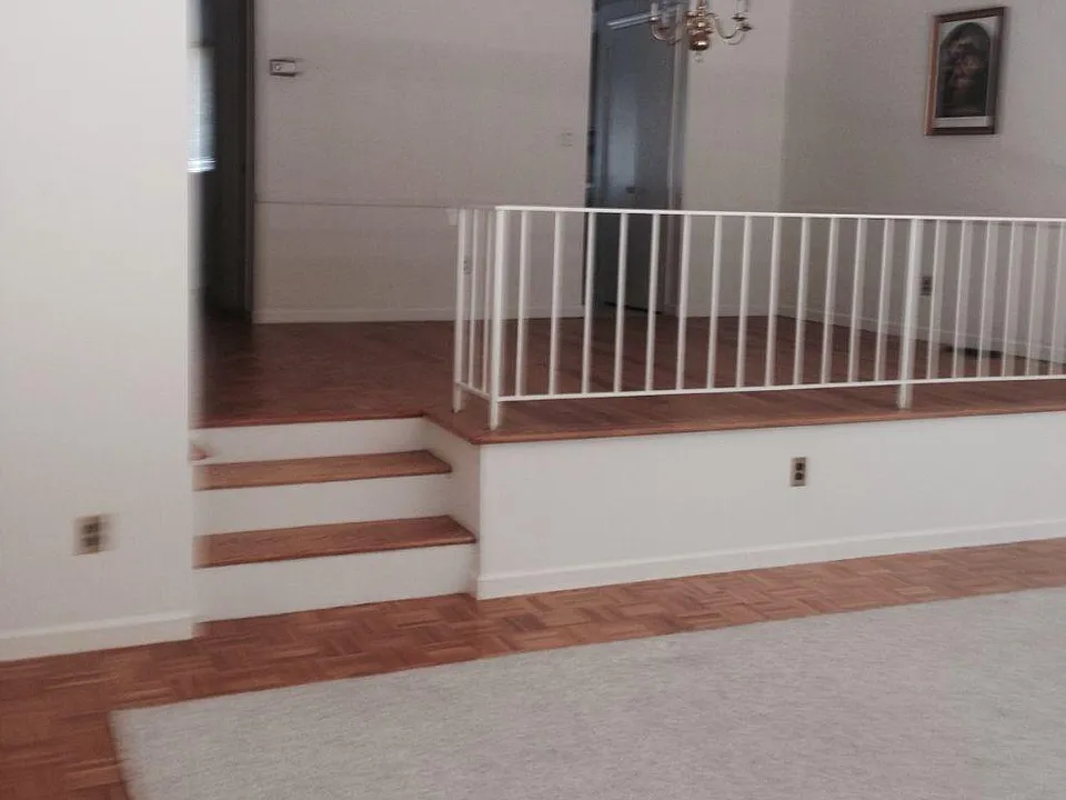 Sunken living room and dining room