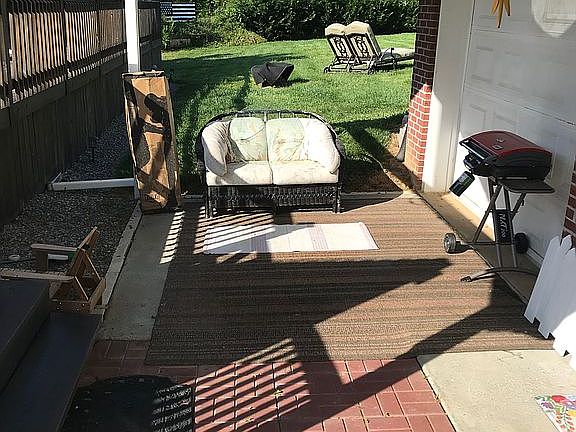 Covered area at walkout