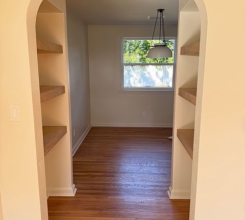Entry to dining room or office off kitchen