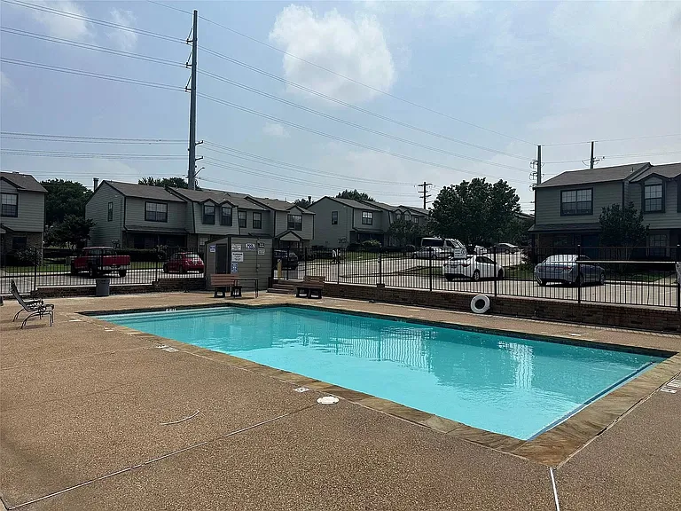 Community pool located across from this townhouse.